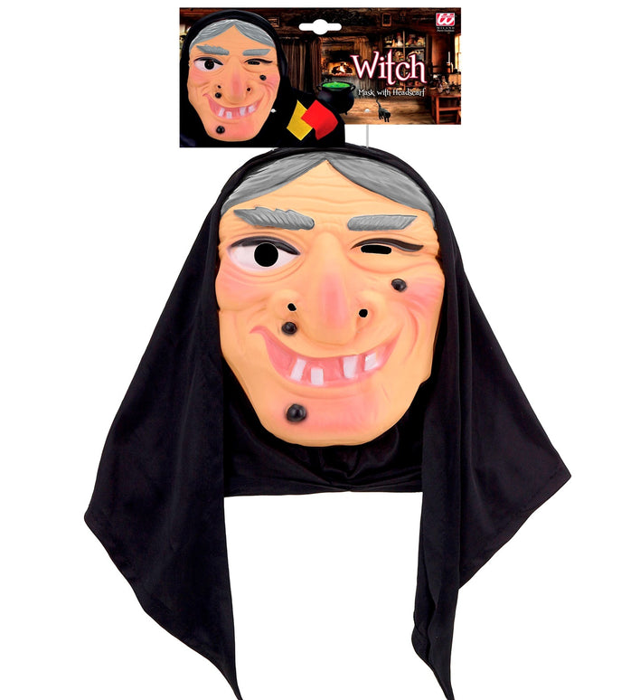 Heksenmasker Tinie  met hoofddoek