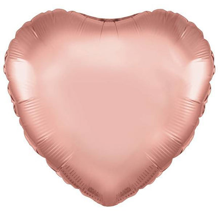 Folie ballon hart roze goud  nr. 18 45.7cm