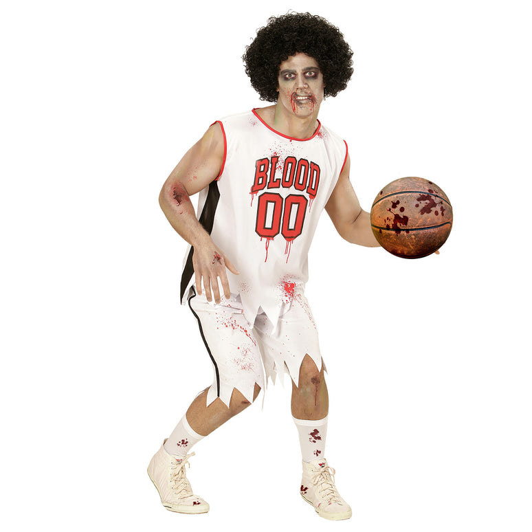 Zombie basketbal kostuum voor Halloween
