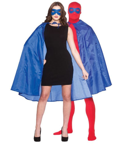 Super Hero Cape met masker in blauw