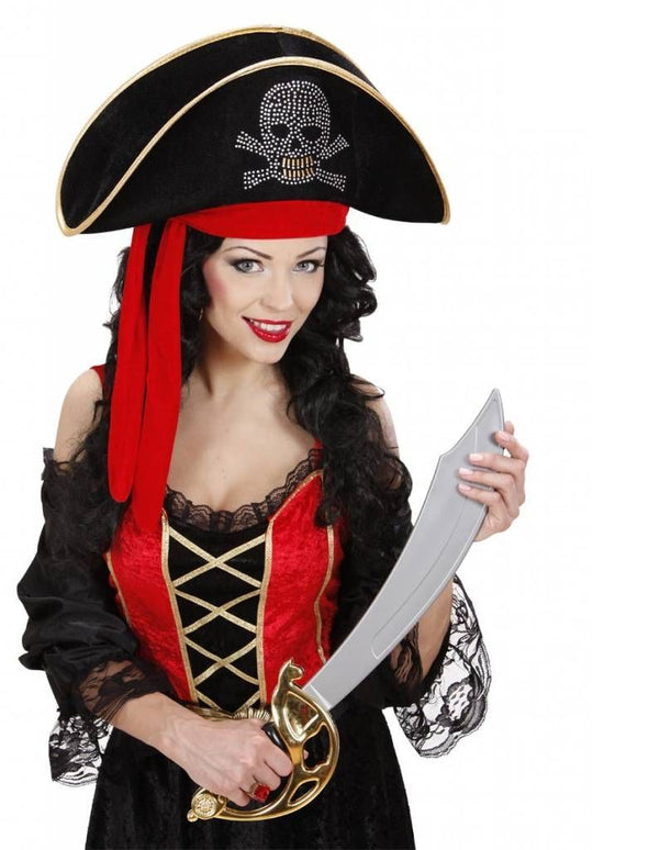 Dames piratenhoed met bespijkerde schedel en bandana