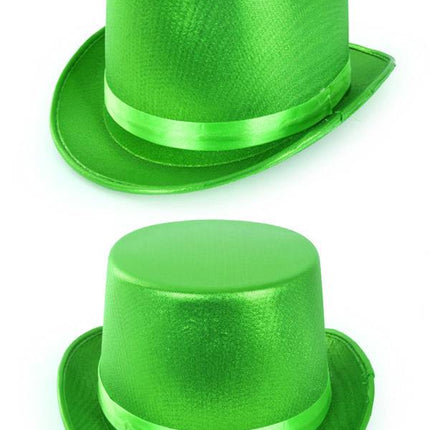 Hoge hoed metallic groen
