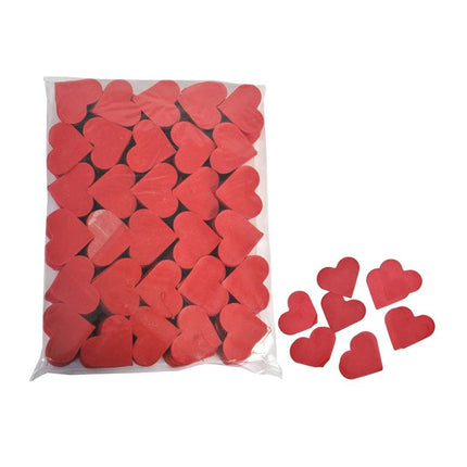 Rode confetti in hartvorm