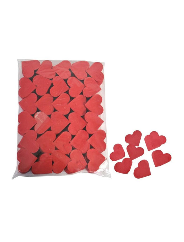 Rode confetti in hartvorm