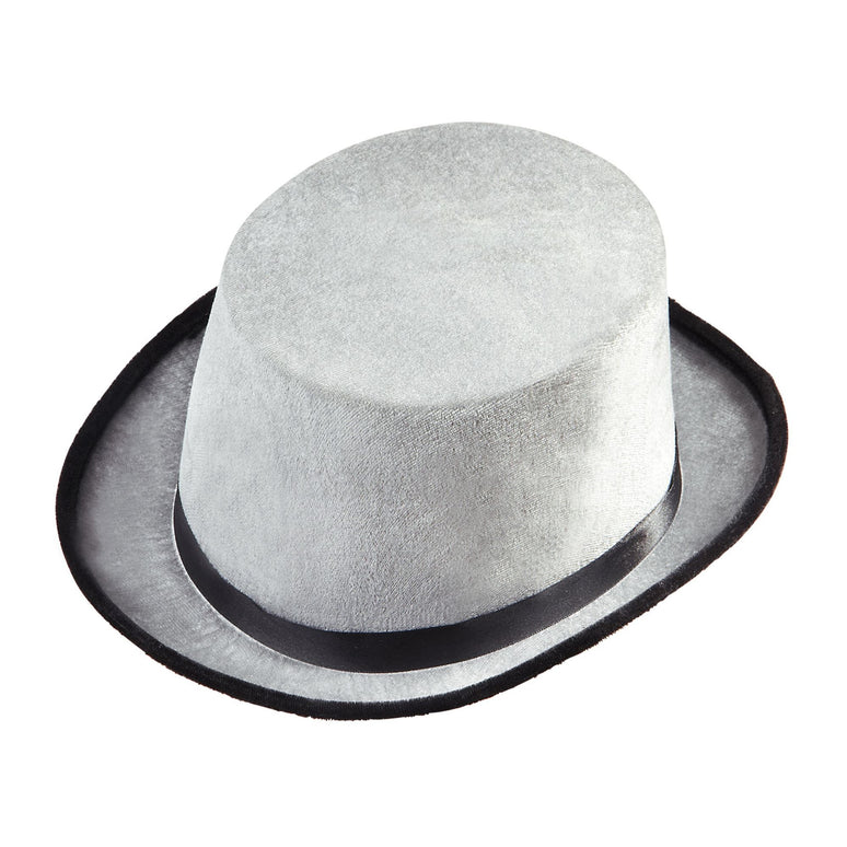 hoge hoed grijs fluweel