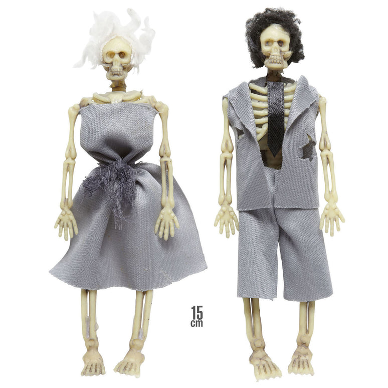 Skelet bruidspaar gekleed decoratie