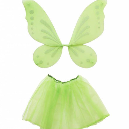 Verkleedset fee vlinder groen