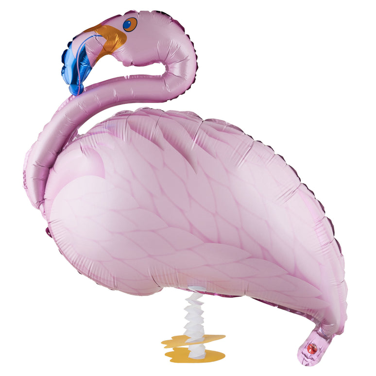 Folieballon wandelende flamingo