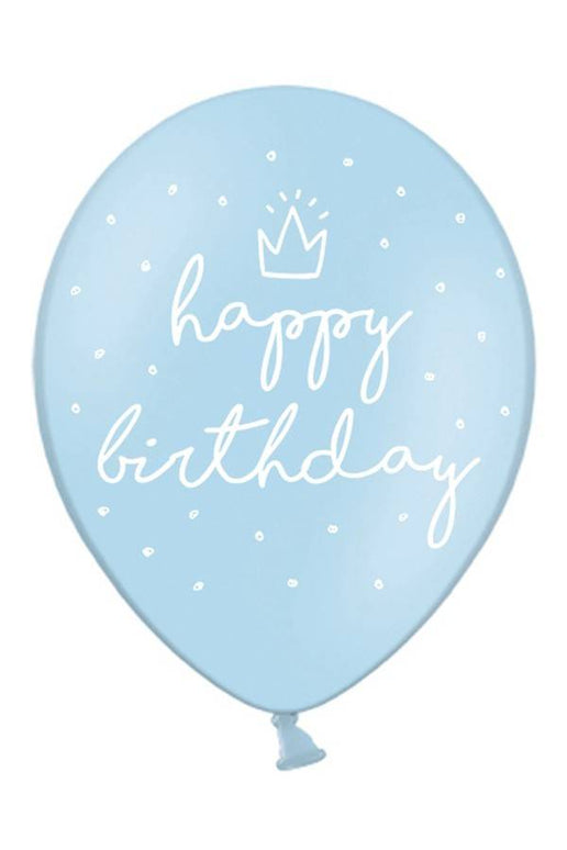 Ballonnen  Happy Birthday licht blauw