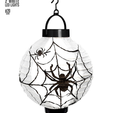 Lantaarn spinnenweb led licht incl batterij 20 cm
