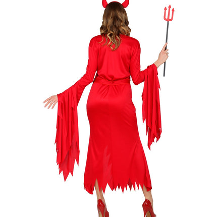 Duivel jurk rood dames