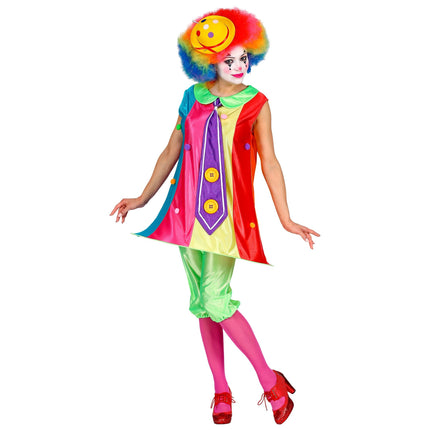 Fleurige clownspak voor dames