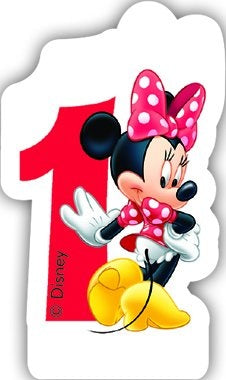 Verjaardag kaars Minnie Mouse cijfer 1