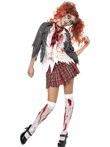 Zombie schoolmeisje kostuum