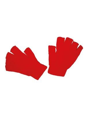 Rode vingerloze handschoenen