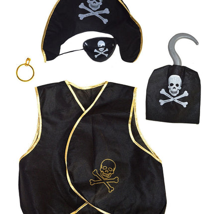 Piraten vest kind met attributen piraat
