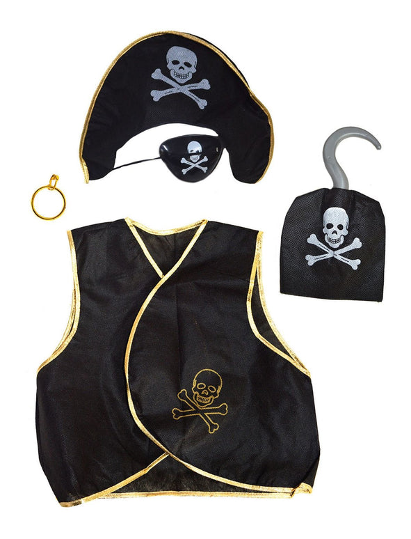 Piraten vest kind met attributen piraat