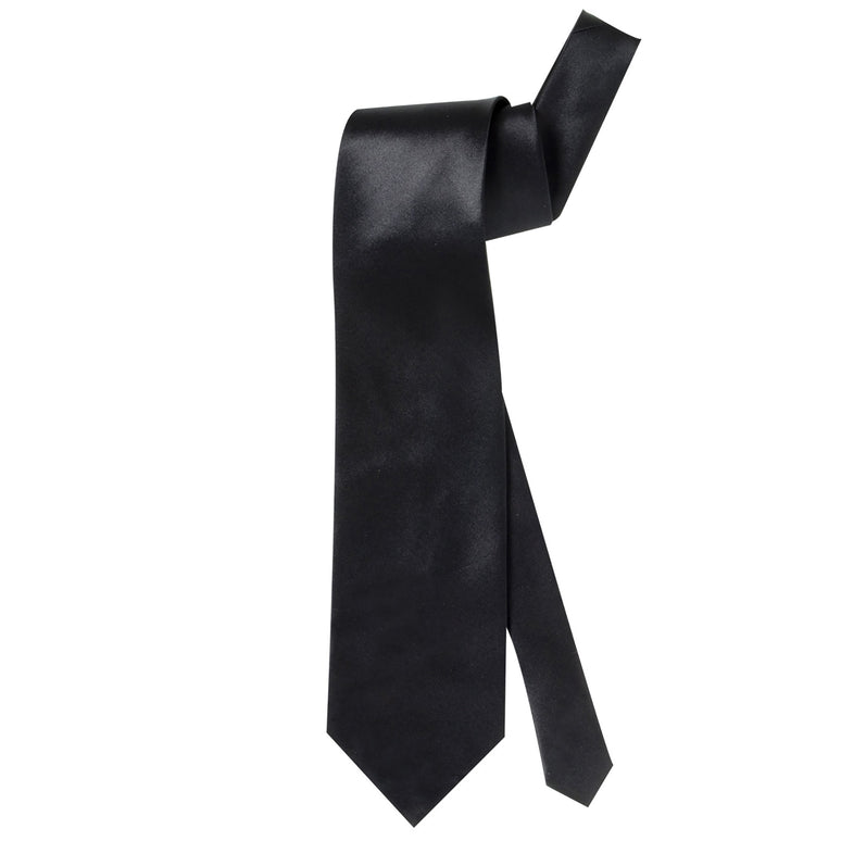 Satijn zwarte stropdas