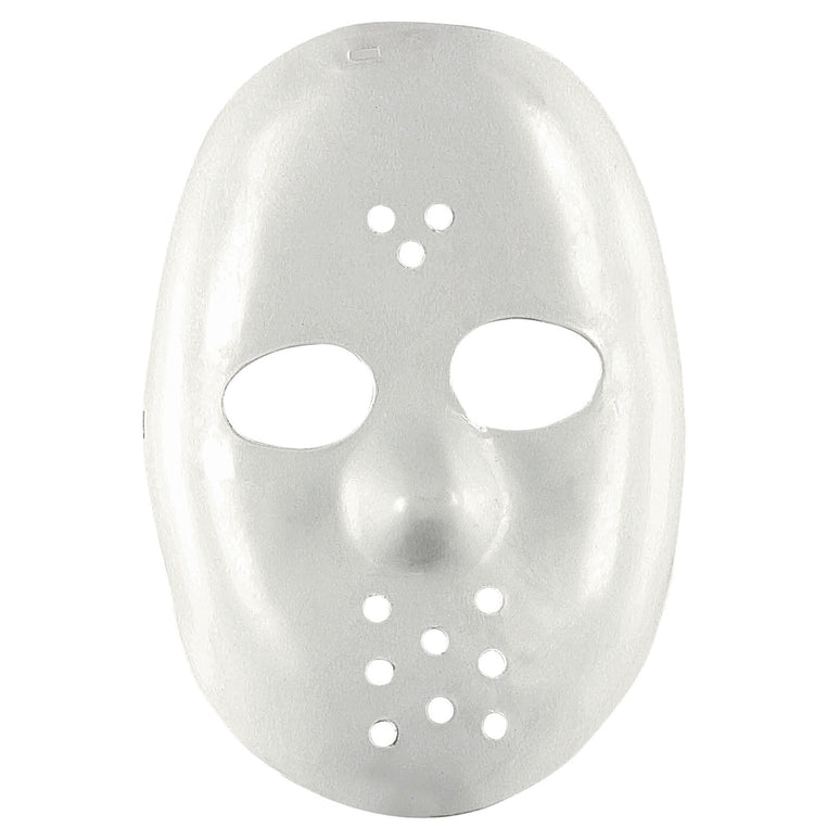 Hockey masker wit plastic