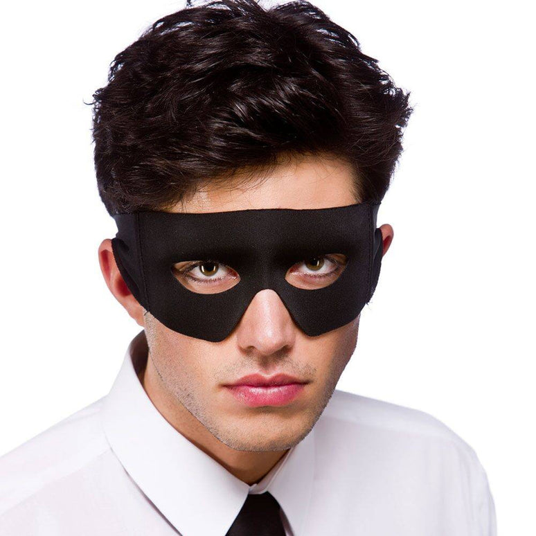 Super helden masker of bandiet oogmasker zwart
