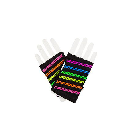 Handschoenen met neon kralen