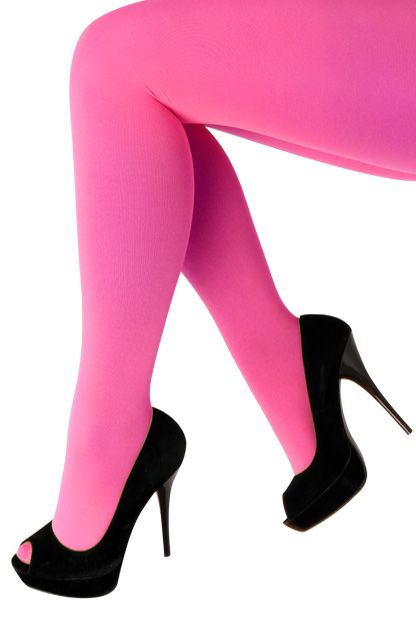 Roze panty 60 denier neon pink one size