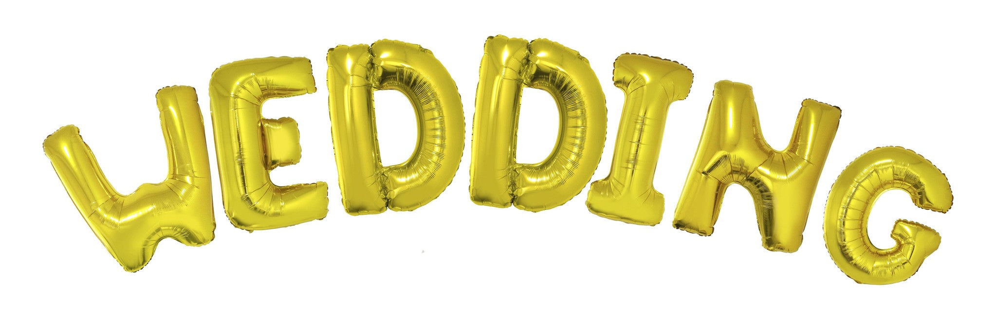 Folie ballon set WEDDING met gouden letters