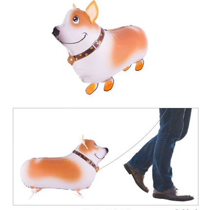 Folie ballon wandelende hond