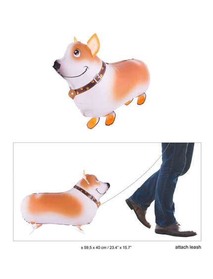 Folie ballon wandelende hond