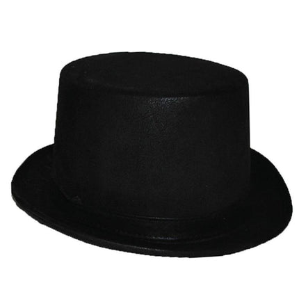 Zwarte hoge hoed lederlook