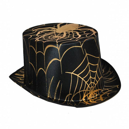 Hoge hoed gouden spinnenweb