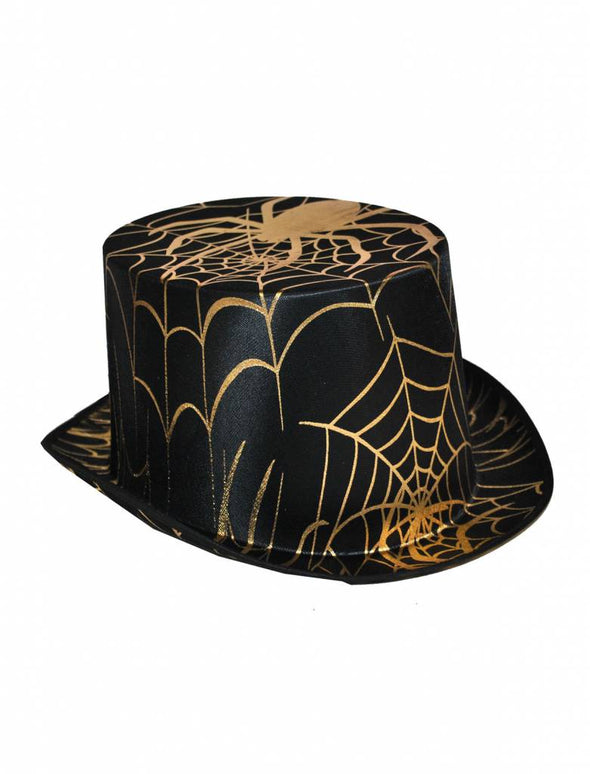 Hoge hoed gouden spinnenweb