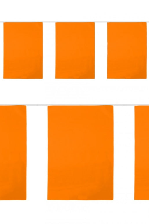 PVC vlaggenlijn rechthoek oranje 10mtr.