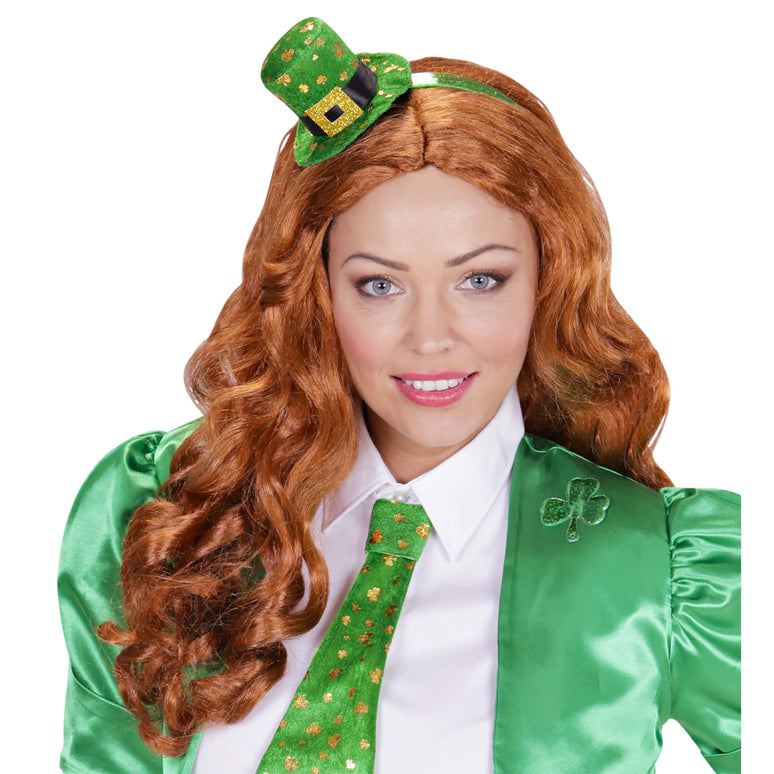 St. Patrick's day mini hoedje op haarband