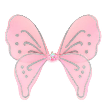 Glitter vlindervleugels roze kinderen
