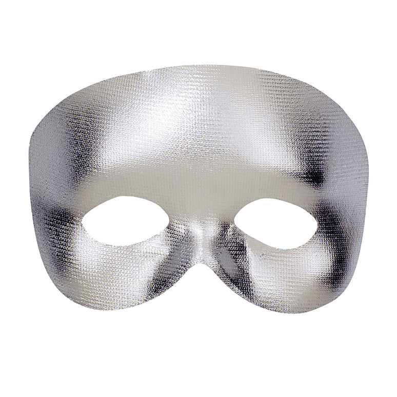 Halfgezicht masker zilver metallic