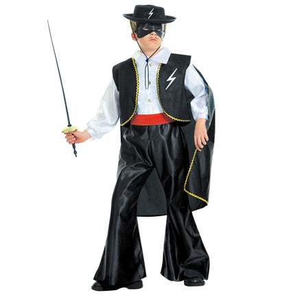 Zwart ruiter Zorro kostuum Max kind