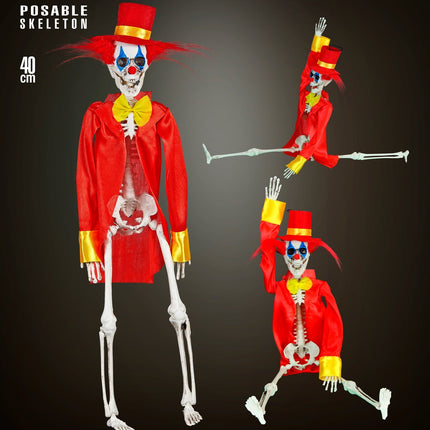 Skelet horror clown 40cm