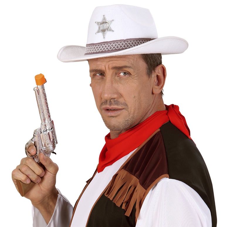 Witte Sheriff Cowboyhoed