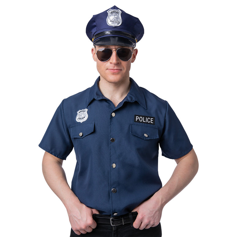 Politie shirt George donkerblauw