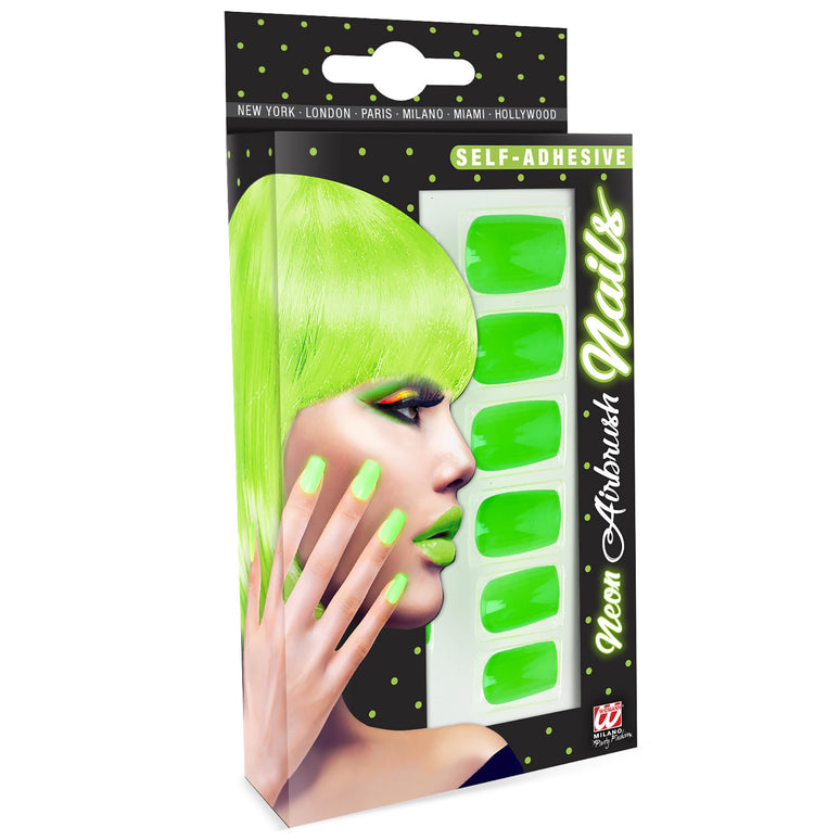 Airbrush nagels neon groen