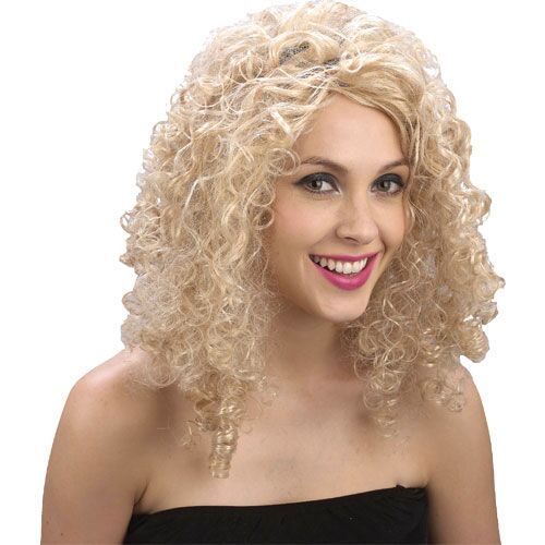 Pruik Curly Stephie in blond