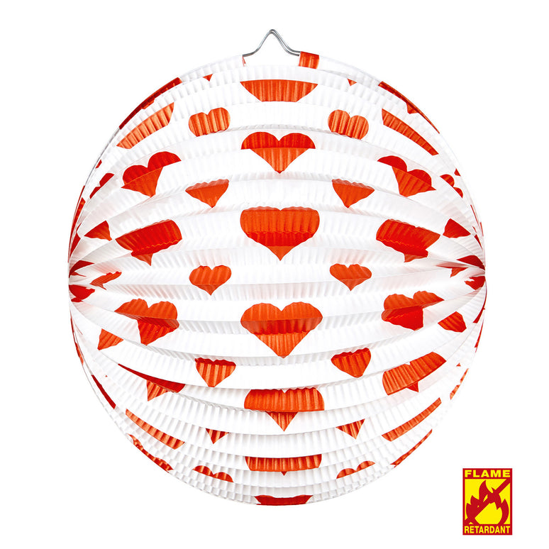 Rode hart lampion decoratie voor Valentijn
