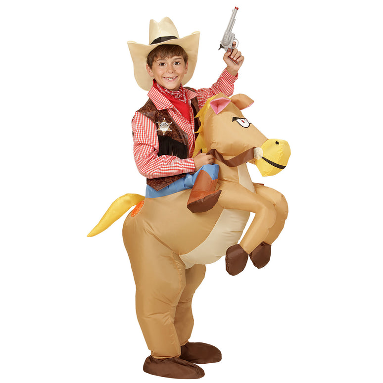 Opblaasbare cowboy paarden voor kids