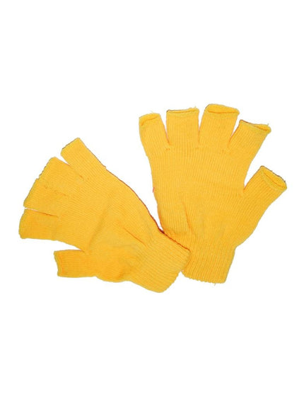 Gele vingerloze handschoenen