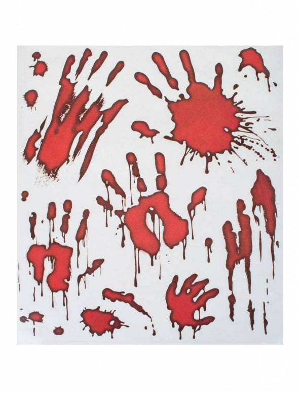 Raamsticker bloedende handen Halloween