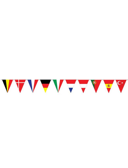 Vlaggenlijn 5m Europese landen punt vlaggetjes