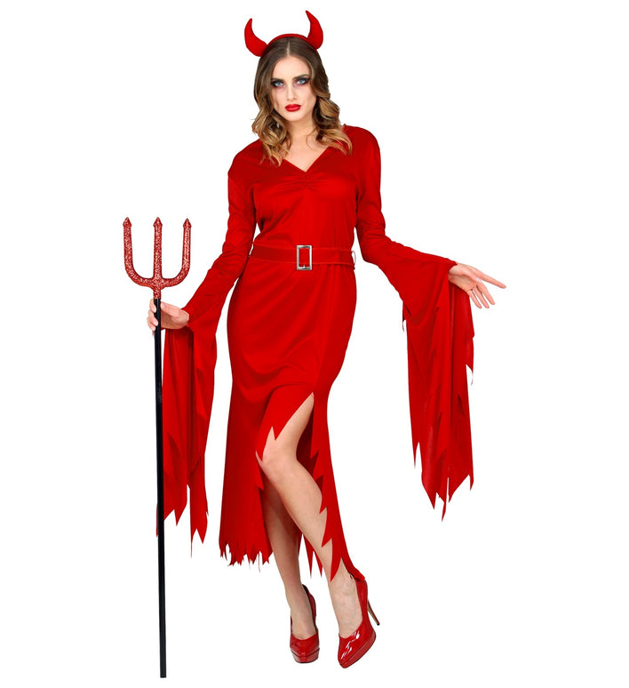 Duivel jurk rood dames
