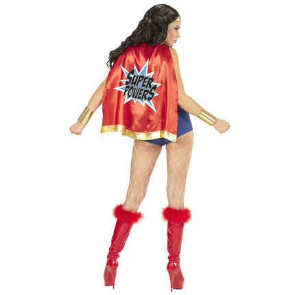 Super Power Meisjes jurk met cape