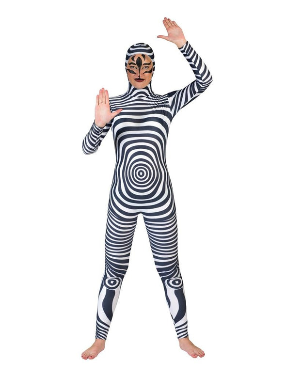 Mooie zebra catsuit kostuum